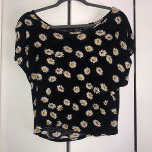 Black with Daisys Top